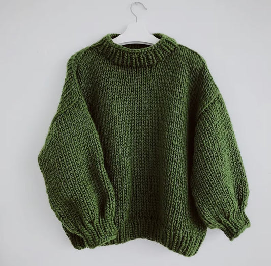 Handmade Knitted Sweater – Custom Size – Many Color Options