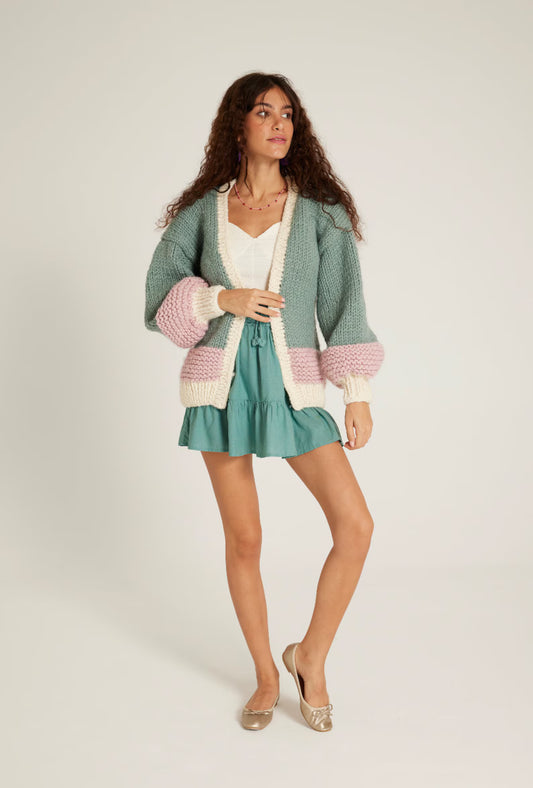 Green Wool Coat, Colorful Cardigan for Women, Warm Sweater for Women, Oversized Sweater, Fall apparel