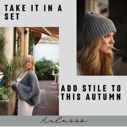 Handmade Mohair Cardigan: Oversized Chunky Knit Sweater with Balloon Sleeves