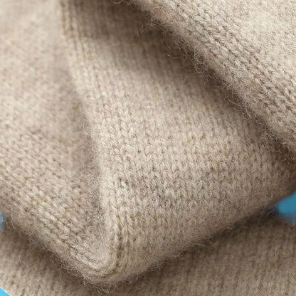 100% Merino Wool Men's Sweater, Cashmere Knit Long Sleeve Top, Mock Collar Zip Cardigan, Thick Winter Warm Outerwear, Winter Clothing