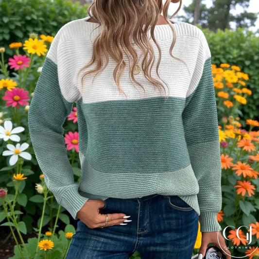 Charming Women’s Sweater - Round Neck Pullover Top - Cosy Autumn and Winter Essential