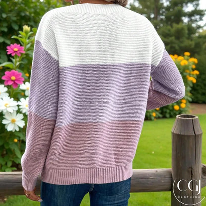 Charming Women’s Sweater - Round Neck Pullover Top - Cosy Autumn and Winter Essential