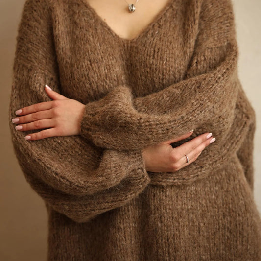Handmade Pullover Cozy: Alpaca Sweater Oversized