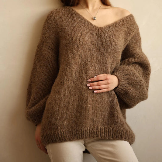 Handmade Pullover Cozy: Alpaca Sweater Oversized