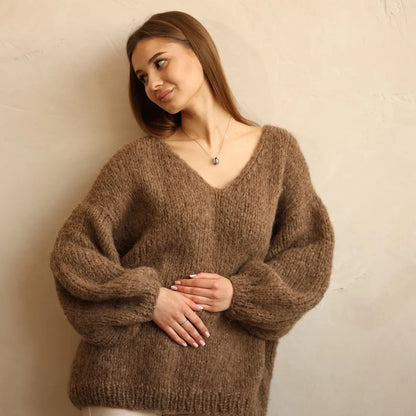 Handmade Pullover Cozy: Alpaca Sweater Oversized